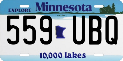 MN license plate 559UBQ