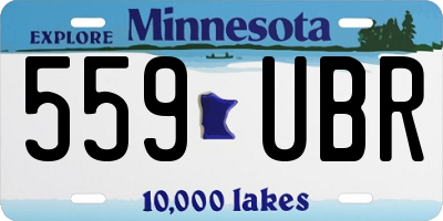 MN license plate 559UBR