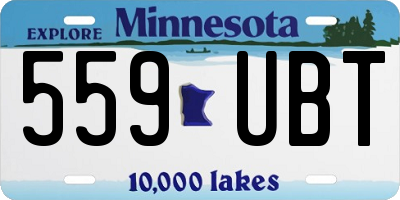 MN license plate 559UBT