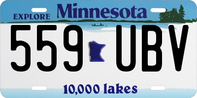 MN license plate 559UBV