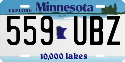 MN license plate 559UBZ