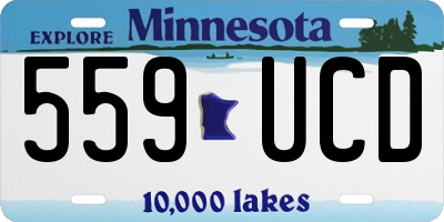 MN license plate 559UCD