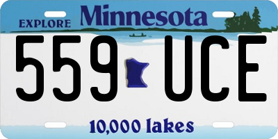 MN license plate 559UCE