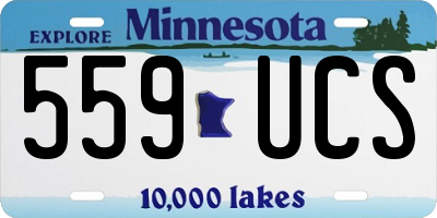 MN license plate 559UCS