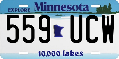 MN license plate 559UCW