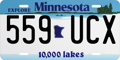 MN license plate 559UCX