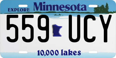 MN license plate 559UCY