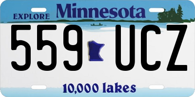 MN license plate 559UCZ