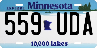 MN license plate 559UDA