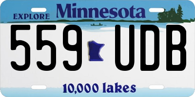MN license plate 559UDB