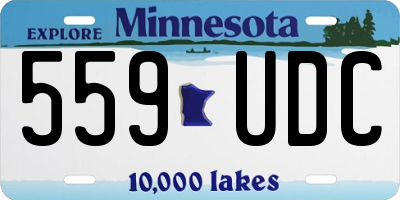 MN license plate 559UDC