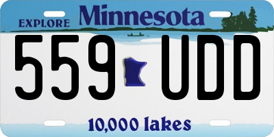 MN license plate 559UDD