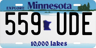 MN license plate 559UDE