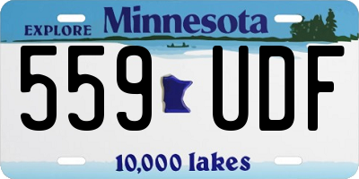 MN license plate 559UDF