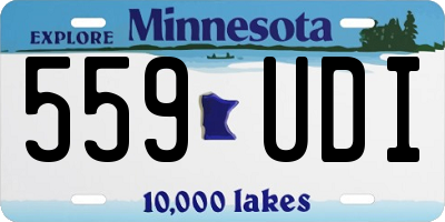 MN license plate 559UDI