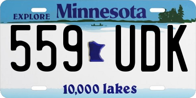 MN license plate 559UDK