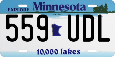 MN license plate 559UDL