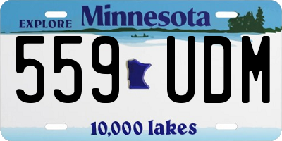 MN license plate 559UDM