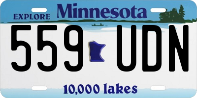 MN license plate 559UDN