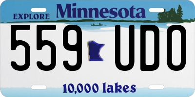 MN license plate 559UDO