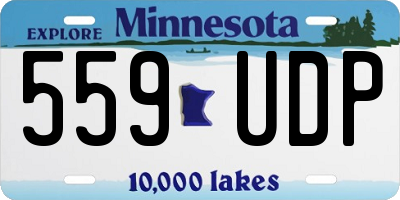 MN license plate 559UDP