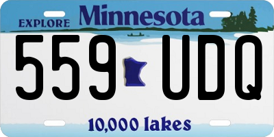 MN license plate 559UDQ