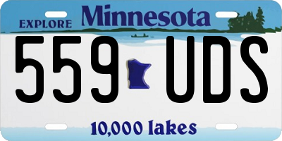 MN license plate 559UDS