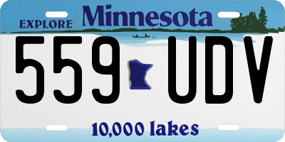 MN license plate 559UDV