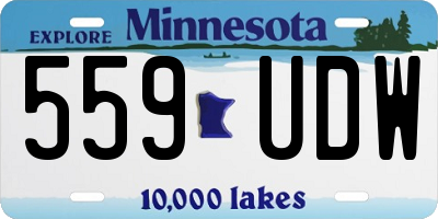 MN license plate 559UDW