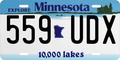 MN license plate 559UDX