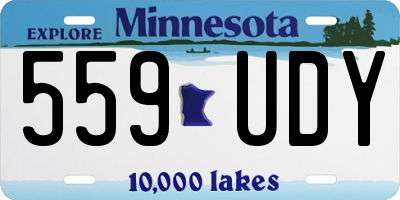 MN license plate 559UDY