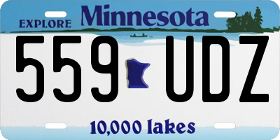 MN license plate 559UDZ