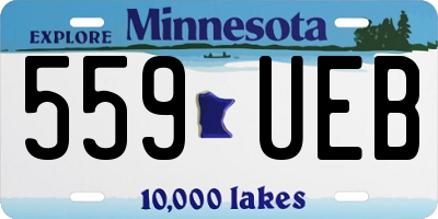MN license plate 559UEB