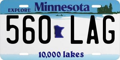 MN license plate 560LAG