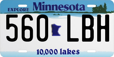 MN license plate 560LBH