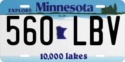 MN license plate 560LBV