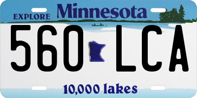MN license plate 560LCA