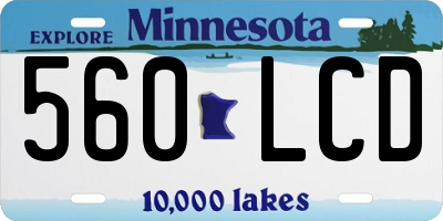 MN license plate 560LCD