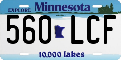 MN license plate 560LCF