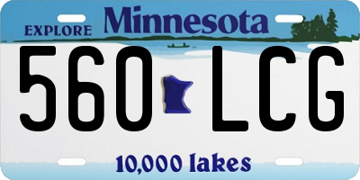 MN license plate 560LCG