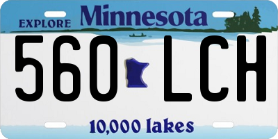MN license plate 560LCH