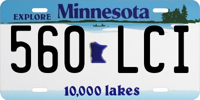 MN license plate 560LCI