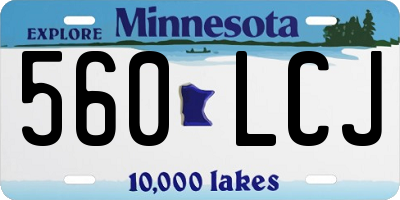MN license plate 560LCJ