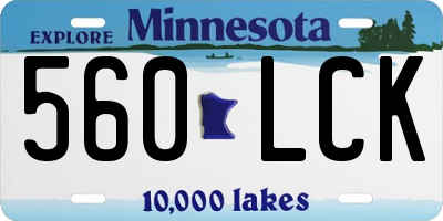 MN license plate 560LCK