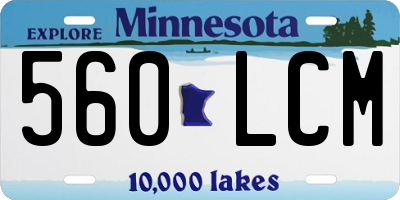 MN license plate 560LCM