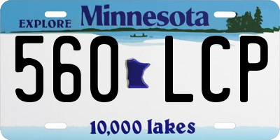 MN license plate 560LCP