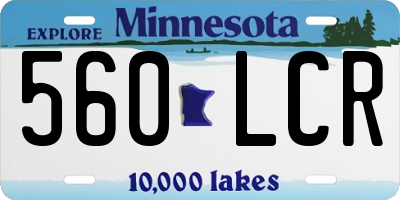 MN license plate 560LCR