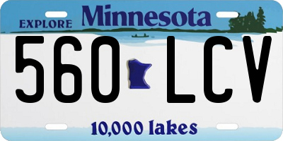 MN license plate 560LCV