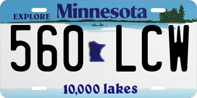 MN license plate 560LCW