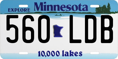 MN license plate 560LDB